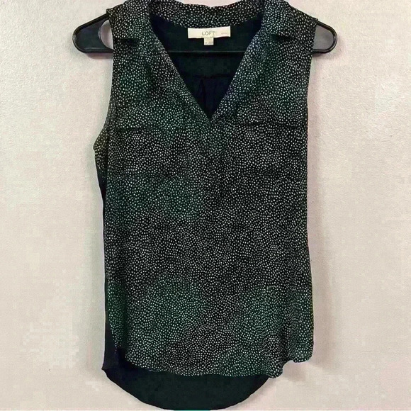Loft sleeveless black top size petite small - Picture 1 of 5
